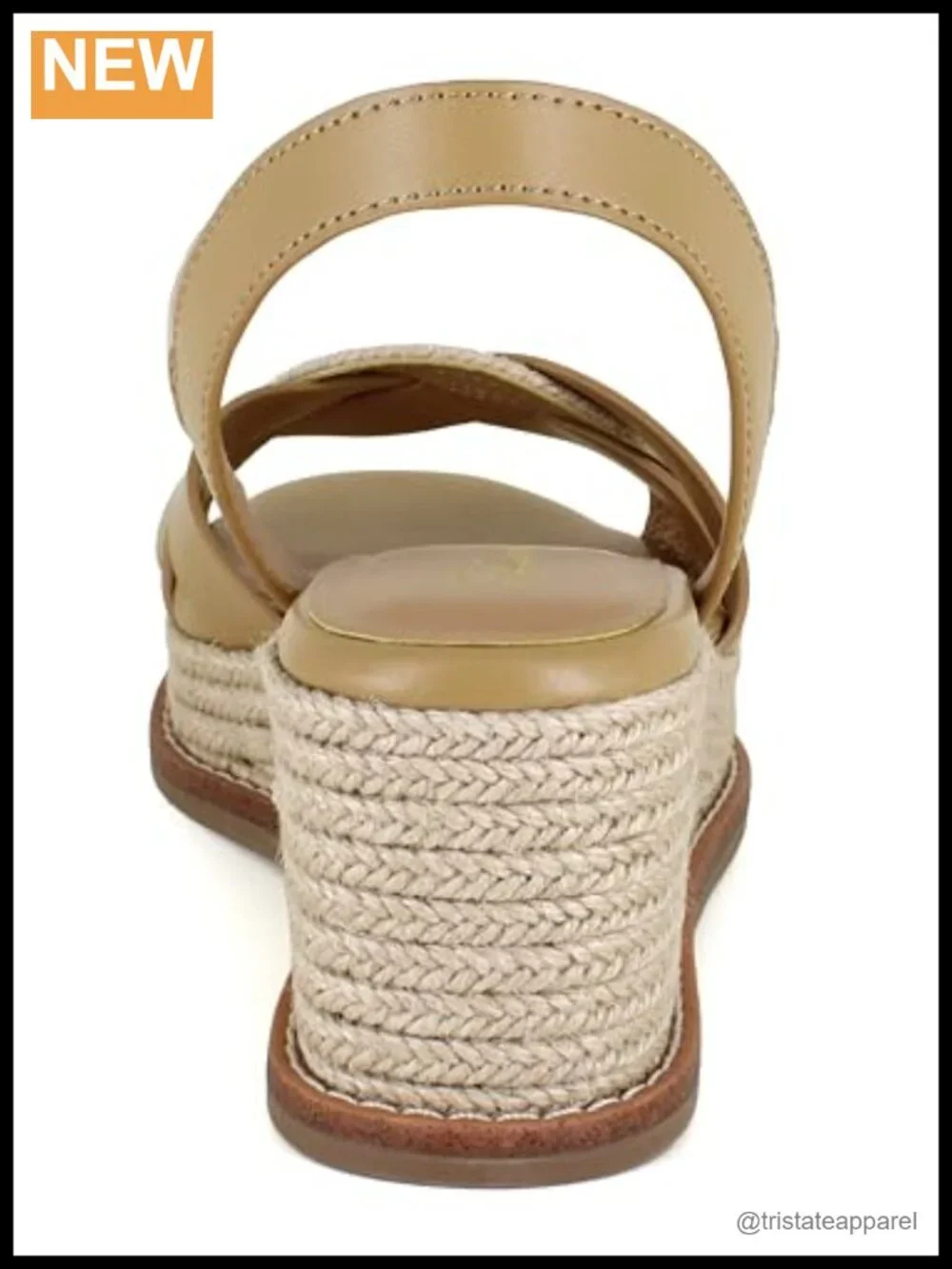 Faux Leather Wedge Sandal with Buckle Closure Slingback Square Toe Dressy